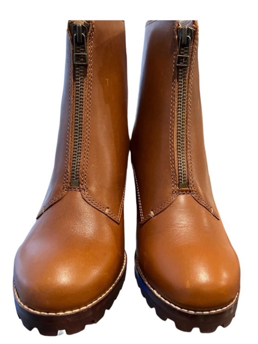Made well The Alyce Zip-Front Lugsole Boot- Dried Maple- Size 9